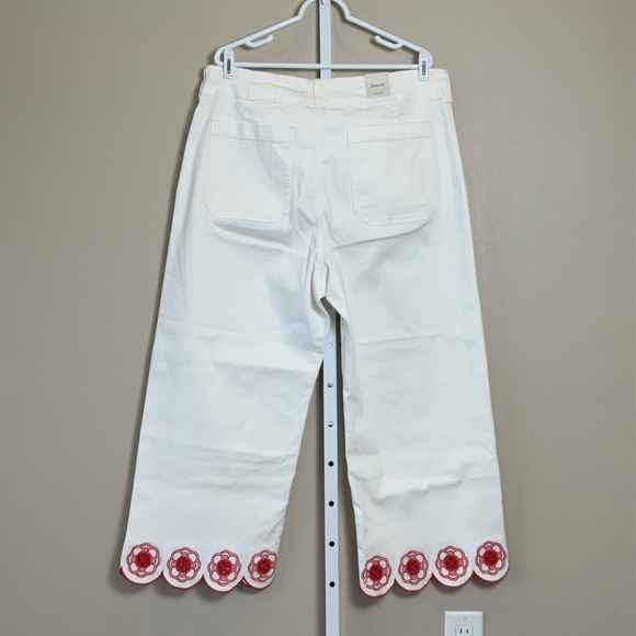 Anthropologie The Colette Scallop-Hem Crop Wide-Leg Jeans by Maeve - Picture 12 of 16